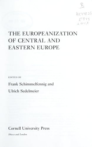 The europeanization of Central and Eastern Europe