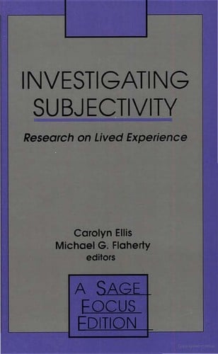 Investigating Subjectivity: Research on Lived Experience (SAGE Focus Editions)