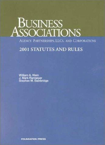 Business Associations: Agency, Partnerships, and Corporations