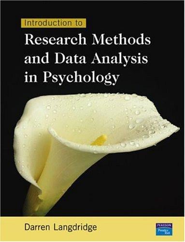 Introduction To Research Methods & Data Analysis In Psychology
