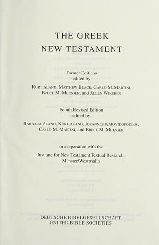 The Greek New Testament