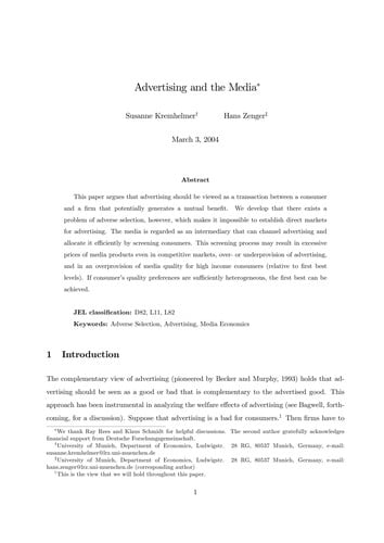 Advertising media planning