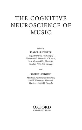 The cognitive neuroscience of music