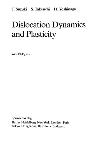 Dislocation Dynamics and Plasticity
