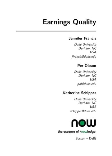 Earnings quality