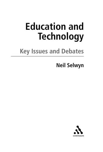 Education and technology: key issues and debates