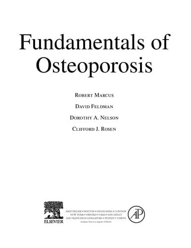 Fundamentals of osteoporosis