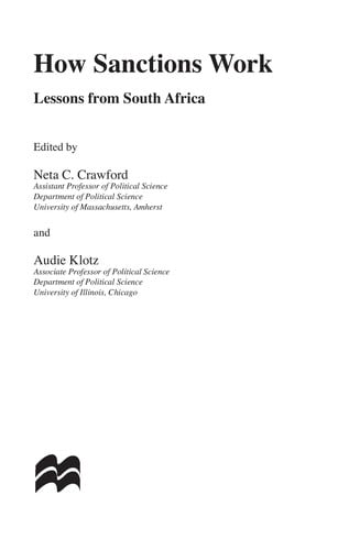 How sanctions work: lessons from South Africa