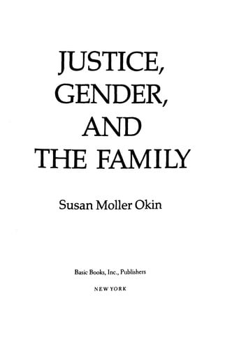 Justice, gender and the family.