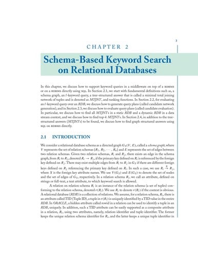 Keyword search in databases