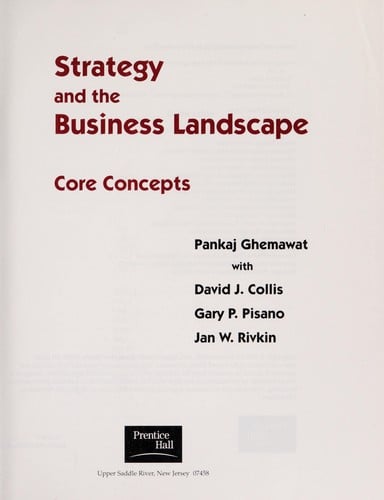 Strategy and the business landscape.