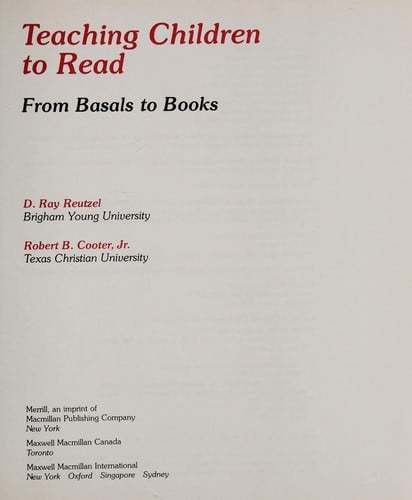 Teaching children to read: from basals to books