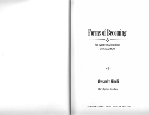 Forms of becoming: the evolutionary biology of development