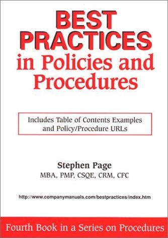 Best Practices in Policies and Procedures