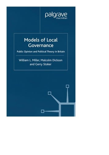 Models of local governance: public opinion and political theory in Britain