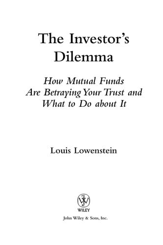 The Investor's Dilemma