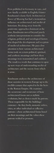 Early medieval architecture as bearer of meaning