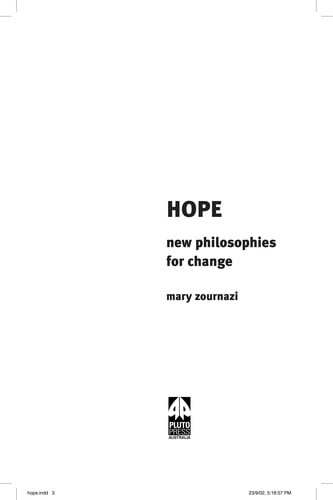 Hope: New Philosophies for Change