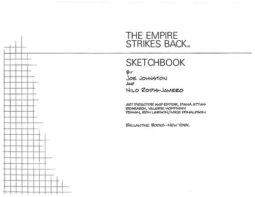 The Empire strikes back sketchbook