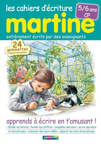 Les cahiers d'écriture Martine 5/6 ans CP Apprends à écrire en t'amusant !