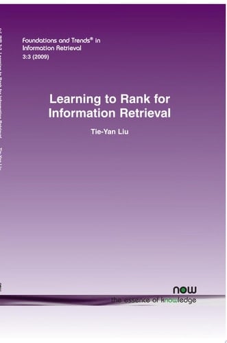 Learning to Rank for Information Retrieval