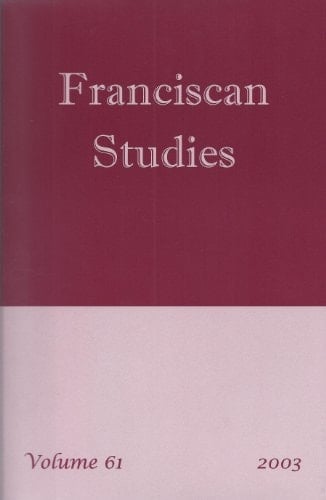 Franciscan Studies 2003