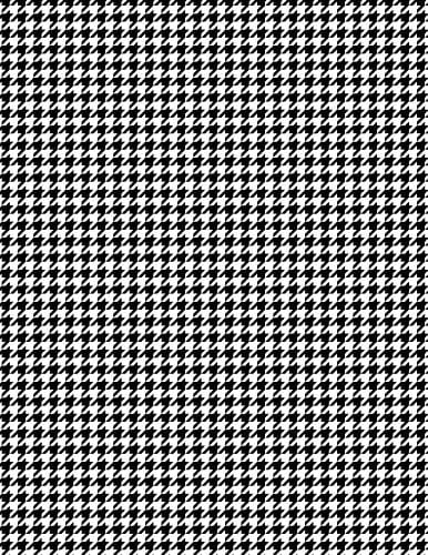 Houndstooth Journal Blank Book to Write in | 150 Blank Lined and Numbered Pages | 8. 5 X 11 | Notebook | Diary | Composition Book