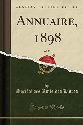 Annuaire, 1898, Vol. 19 (Classic Reprint)