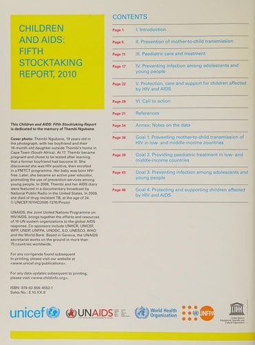 Children and AIDS Fifth Stocktaking Report, 2010