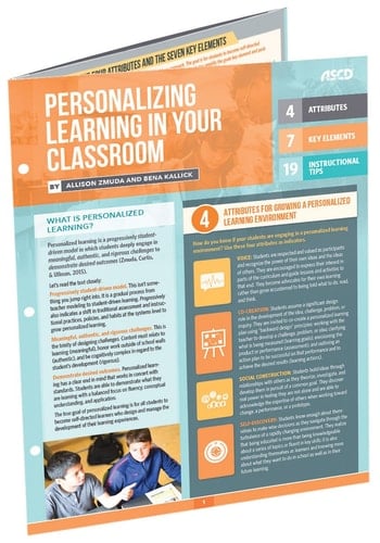 Personalizing Learning in Your Classroom Quick Reference Guide
