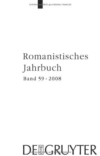 Romanistisches Jahrbuch 2008