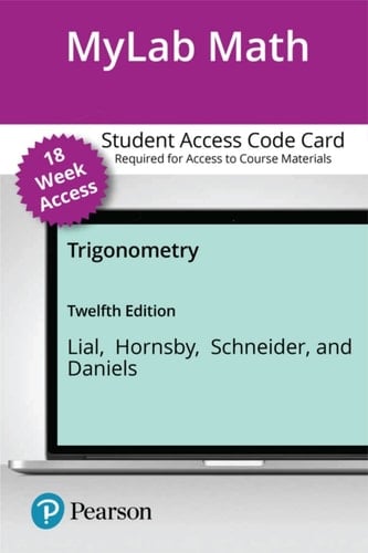 Trigonometry -- MyLab Math with Pearson eText Access Code