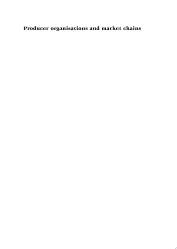 Producer organisations and market chains Facilitating trajectories of change in developing countries