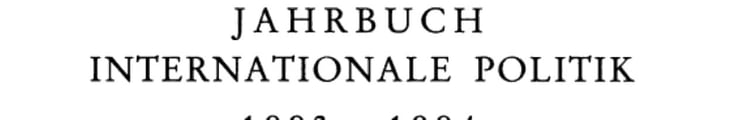 Die internationale Politik 1993-1994