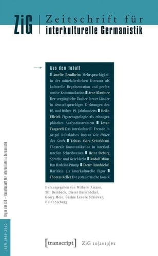 Zeitschrift für interkulturelle Germanistik 10. Jahrgang, 2019, Heft 1