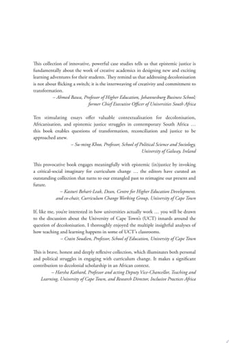 Epistemic Justice and the Postcolonial University