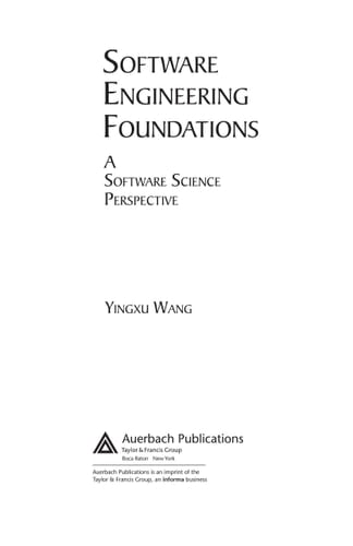 Software Engineering Foundations A Software Science Perspective