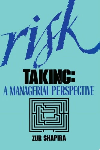 Risk Taking A Managerial Perspective