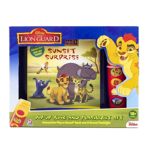 Disney the Lion Guard: Sunset Surprise Pop-Up Book and 5-Sound Flashlight Set