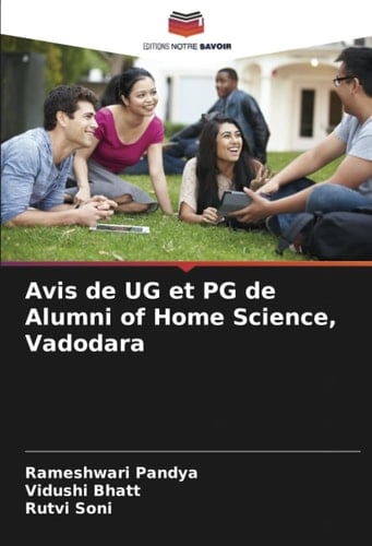 Avis de UG et PG de Alumni of Home Science, Vadodara (French Edition)