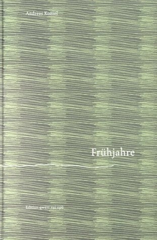 Frühjahre: Eine Verserzählung (Edition qwert zui opü) (German Edition)