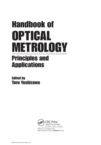 Handbook of Optical Metrology: Principles and Applications