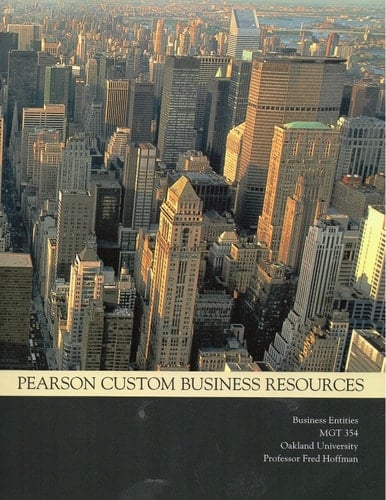 Business Entities (Pearson Custom Business Resources - Special Edition)
