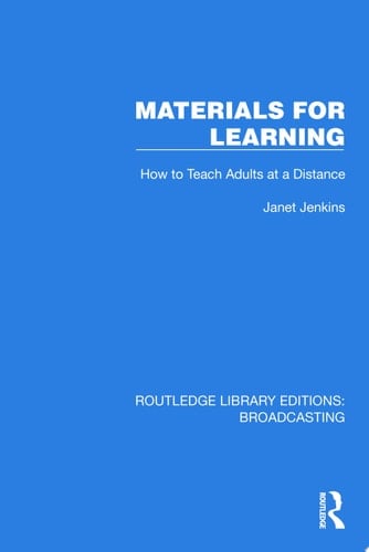 Materials for Learning How to Teach Adults at a Distance