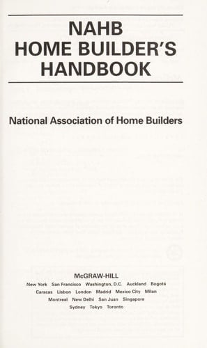 NAHB Home Builder's Handbook