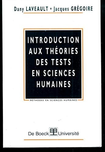 Introduction aux théories des tests en sciences humaines