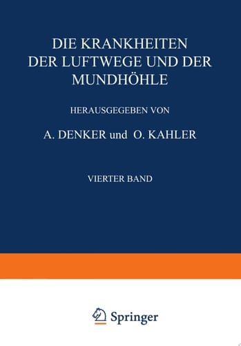 Die Krankheiten der Luftwege und der Mundhöhle Vierter Teil Infektionskrankheiten · Pflan?liche und Tierische Parasiten · Erkrankungen bei Verschiedenen Dermatosen · Tropenkrankheiten · Blutungen