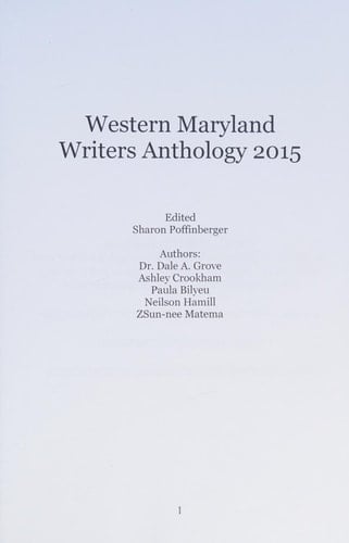 Western Maryland Anthology 2015 Local Stories