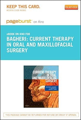 Current Therapy In Oral and Maxillofacial Surgery- Elsevier eBook on Intel Education Study (Retail Access Card): Current Therapy In Oral and ... Access Card) (Pageburst (Access Codes))