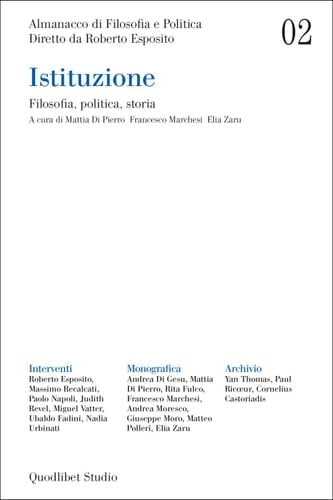 Almanacco di Filosofia e Politica 2. Istituzione Filosofia, politica, storia